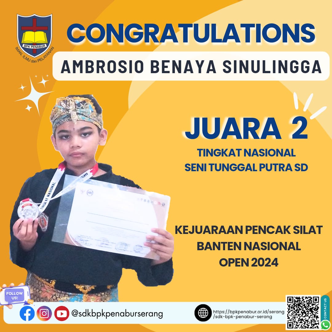 Juara 2 Seni Tunggal Putra SD Tingkat Nasional