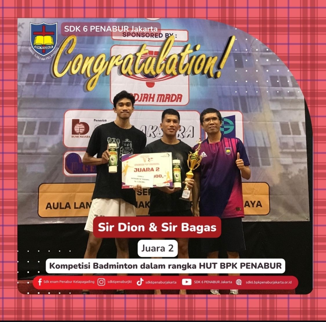 Kompetisi Badminton dalam rangka HUT BPK Penabur