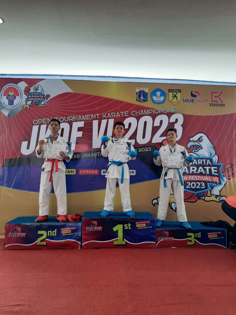 Daud Arie Juara 1 - Junior Kumite Putra -68 KG Jakarta Karate Open & Festival (JKOF) VI 2023