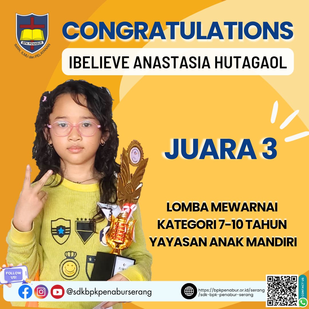 JUARA 3 LOMBA MEWARNAI YAYASAN ANAK MANDIRI PROPINSI BANTEN