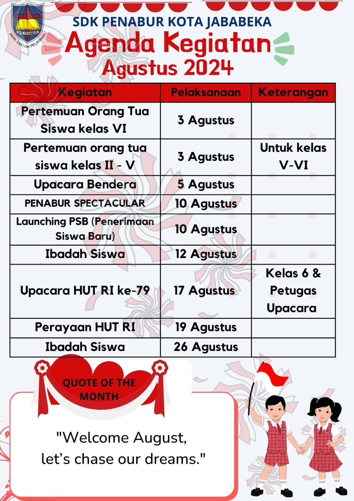 Agenda Agustus 2024