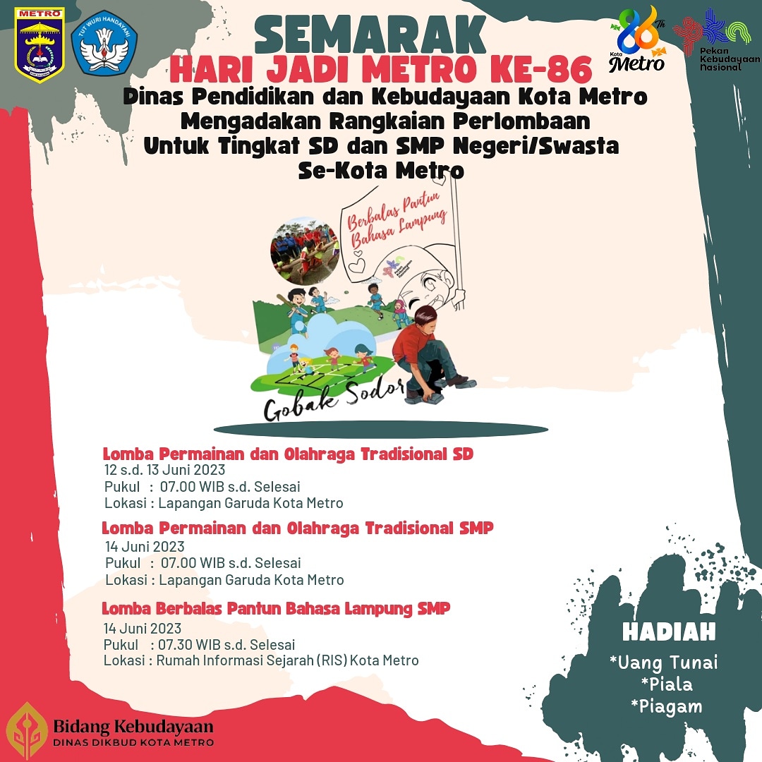 LOMBA PERMAINAN TRADISIONAL & BERBALAS PANTUN BAHASA LAMPUNG 2023