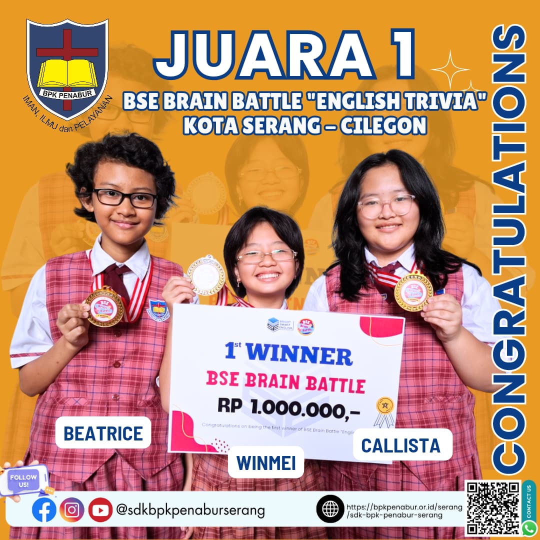 JUARA 1 - BSE BRAIN BATTLE "ENGLISH TRIVIA" KOTA SERANG-CILEGON