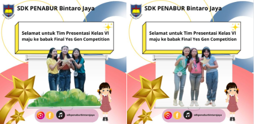 Mengucap syukur peserta untuk didik Kelas V dan VI lolos ke babak Final Yes Gen Competition jenjang SMPK PENABUR Jakarta.