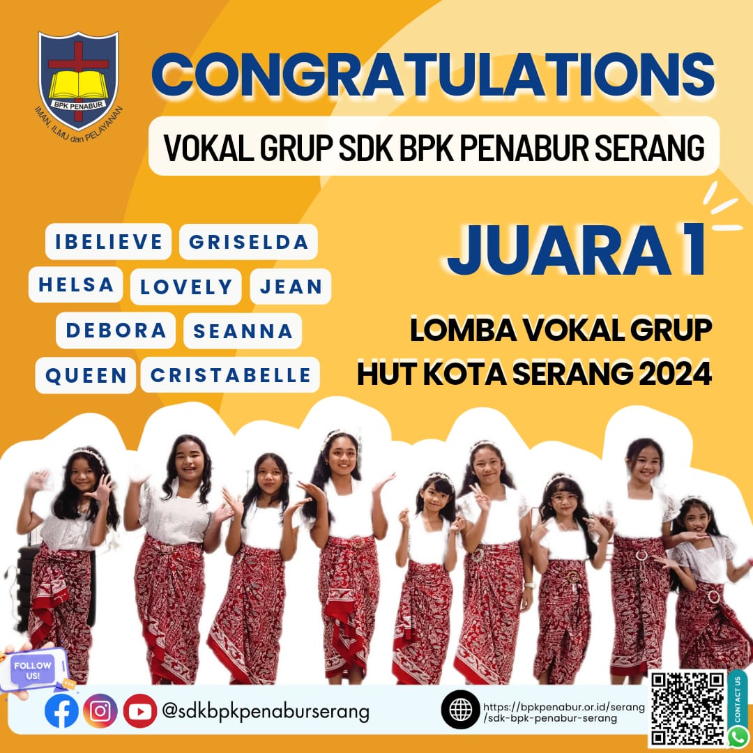 JUARA 1 LOMBA VOKAL GRUP HUT KOTA SERANG 2024