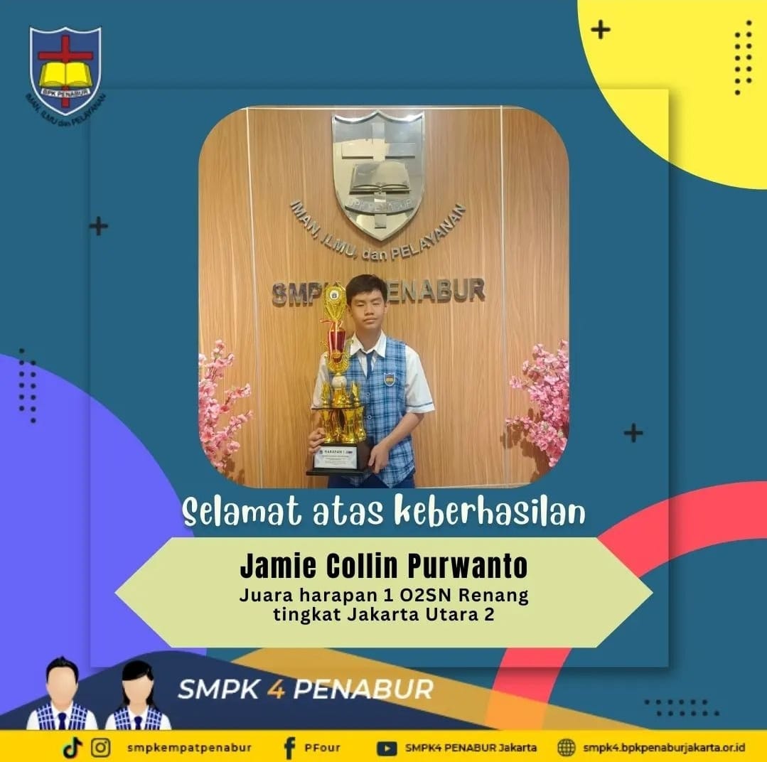 Selamat Kepada Jamie Collin Purwanto - 7F | Juara 3 Lomba Renang - Premiere SPK Kelapa Gading | Juara Harapan 1 Lomba Renang - O2SN Renang Tingkat Jakarta Utara 2