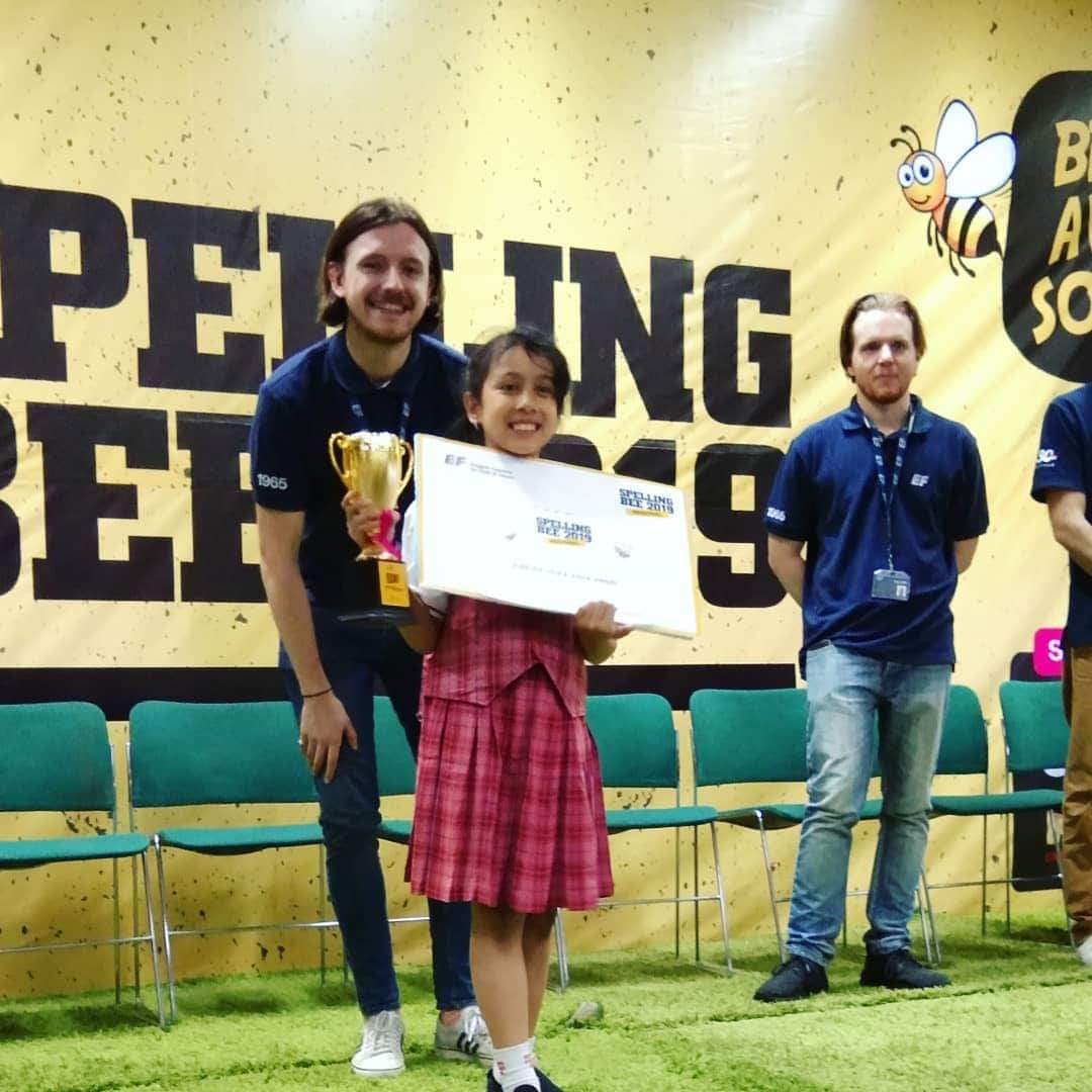 2nd winner of Category B EF Spelling Bee Regional