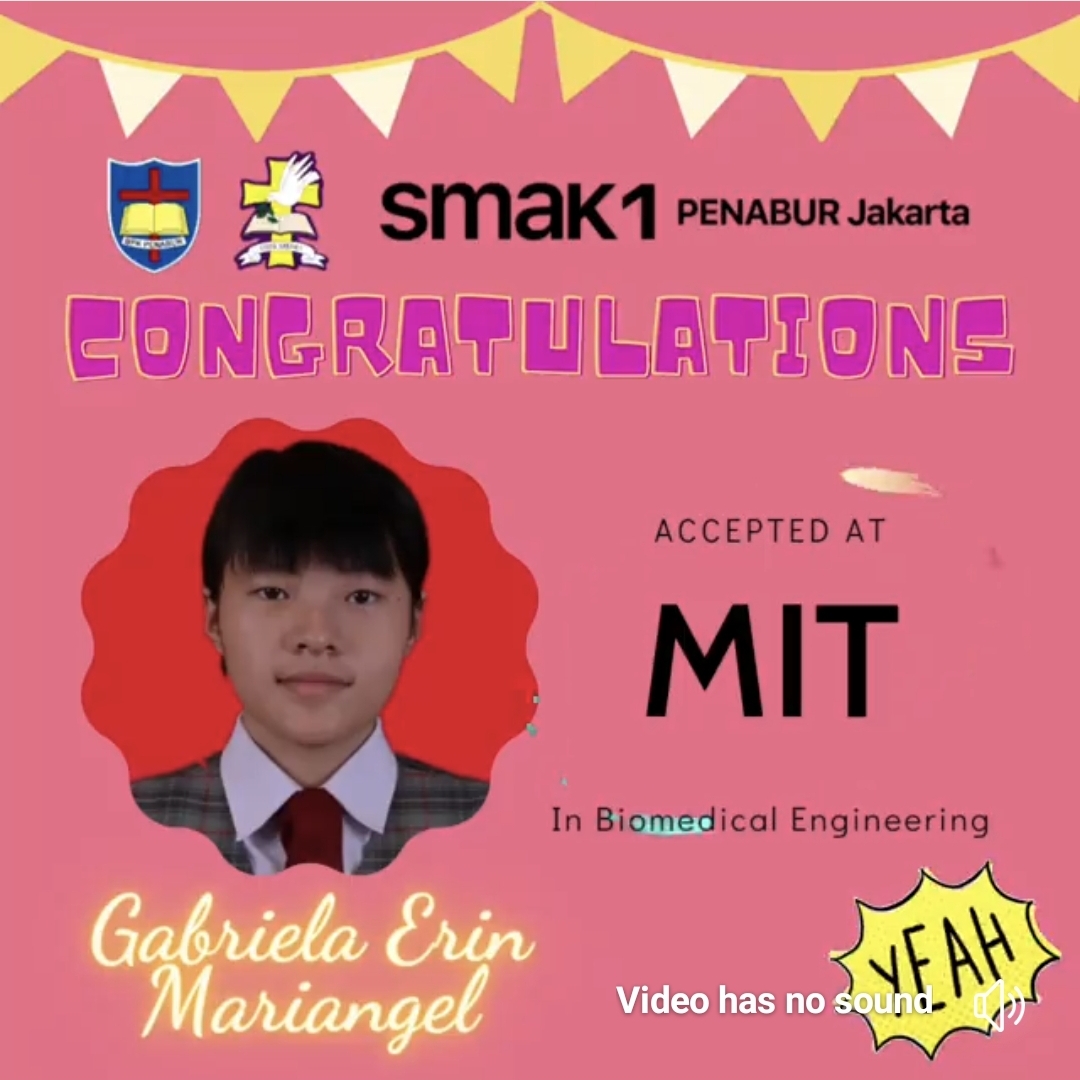 Siswi SMAK 1 PENABUR Jakarta diterima di MIT