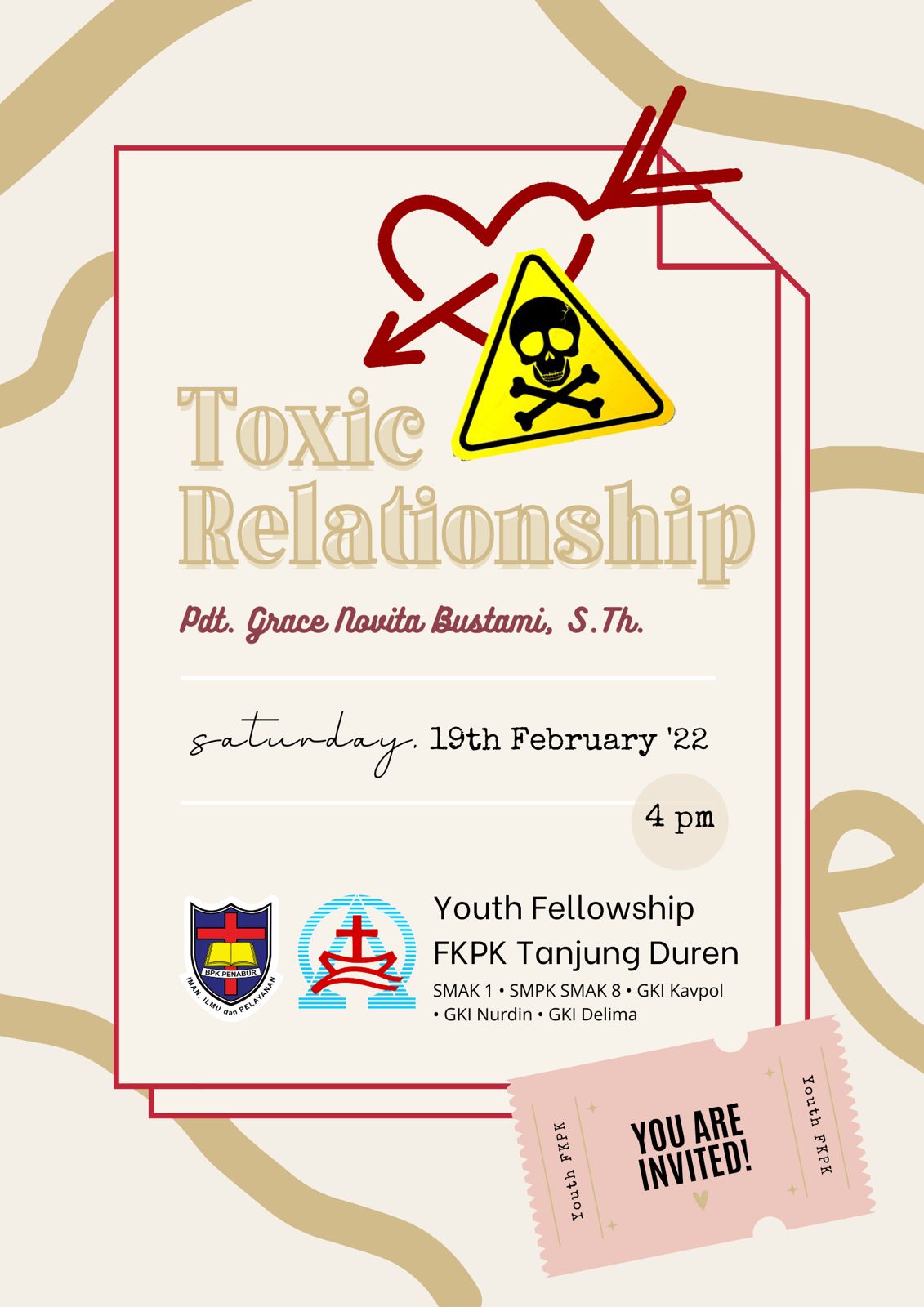 Youth fellowship FKPK Tanjung Duren dengan Tema "Toxic Relationship"