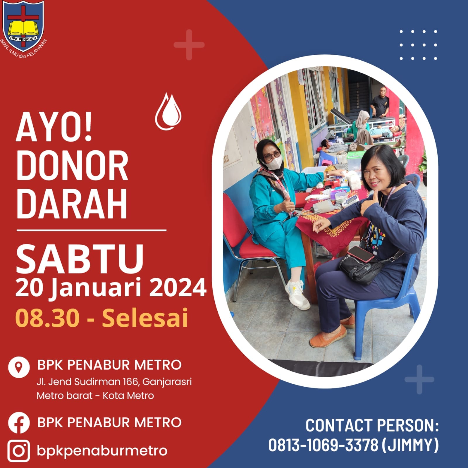 KEGIATAN RUTIN DONOR DARAH BPK PENABUR METRO