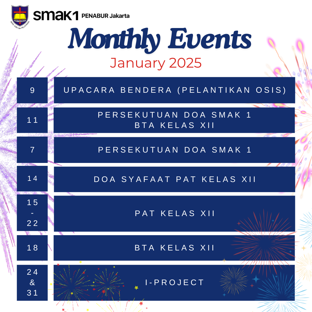 Monthly Events - January 2025